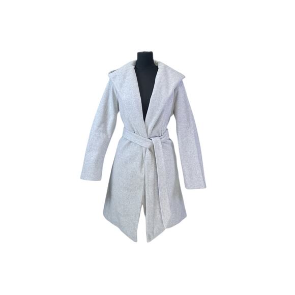 Zara Gray Knit Open Front Coat - Size Medium - Minimalist - Picture 3 of 10